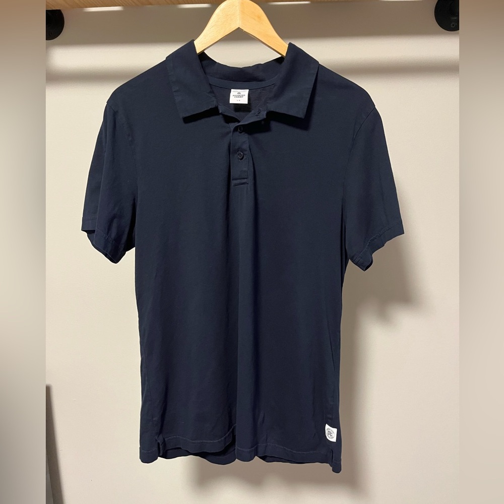 Reigning Champ Dark Blue Polo Shirt